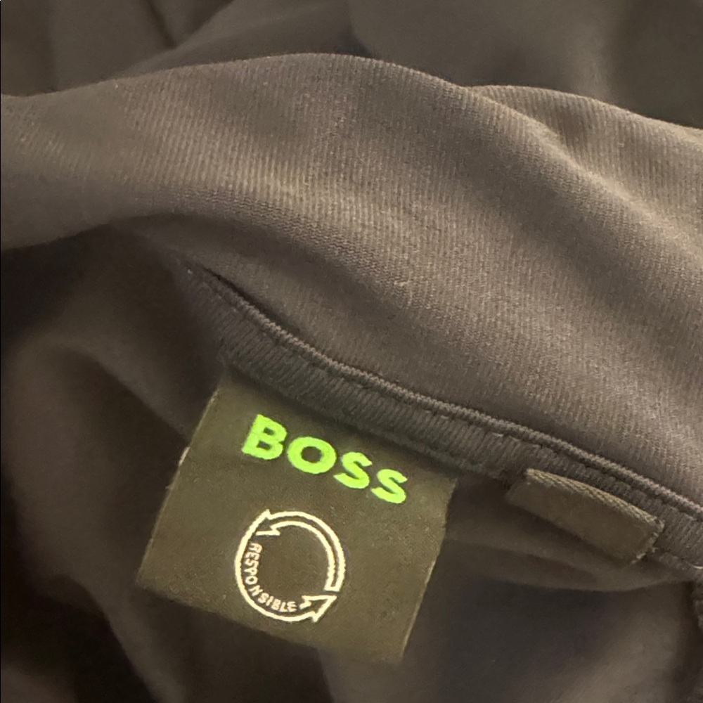 BOSS Men's Black Zip-Up Hooded Jacket - Picture 7 of 8
